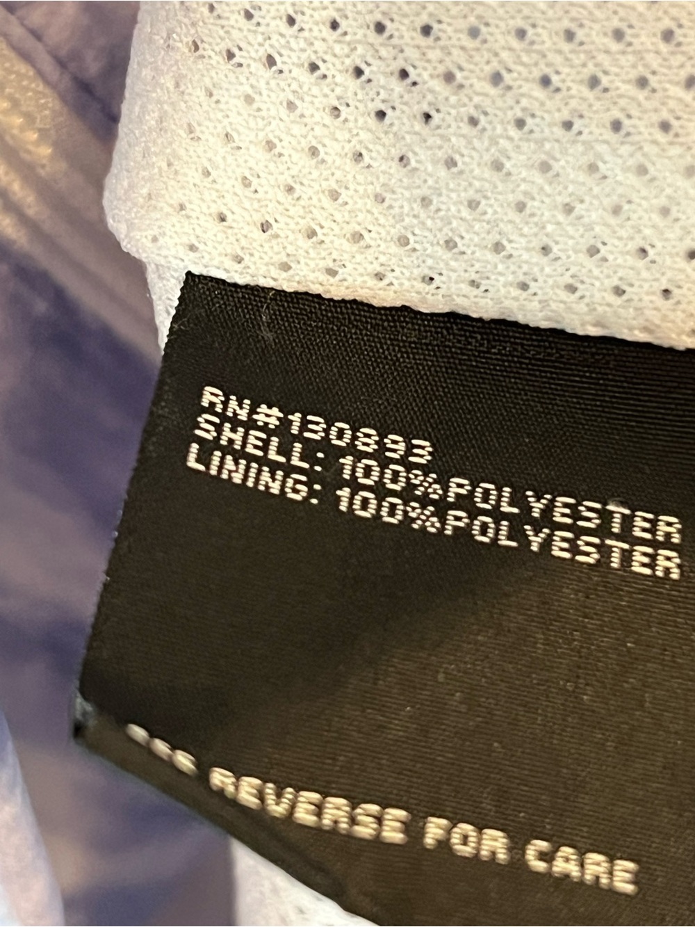 New Balance Pastel Tie-Dye Hooded Windbreaker - Lavender and White - Picture 9 of 9